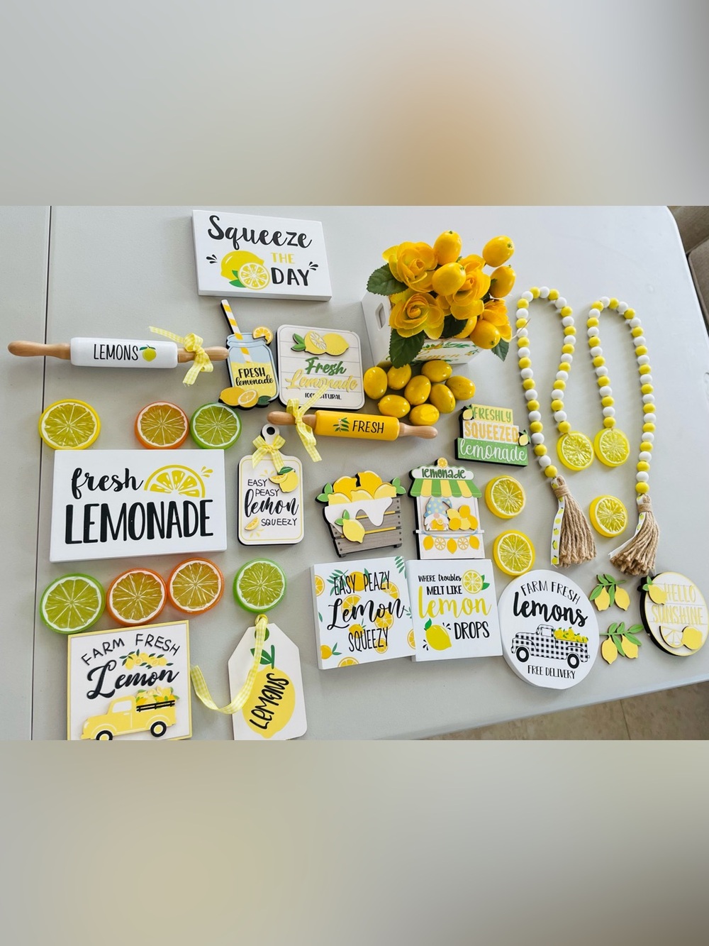 38pcs Lemonade Home Decor Set